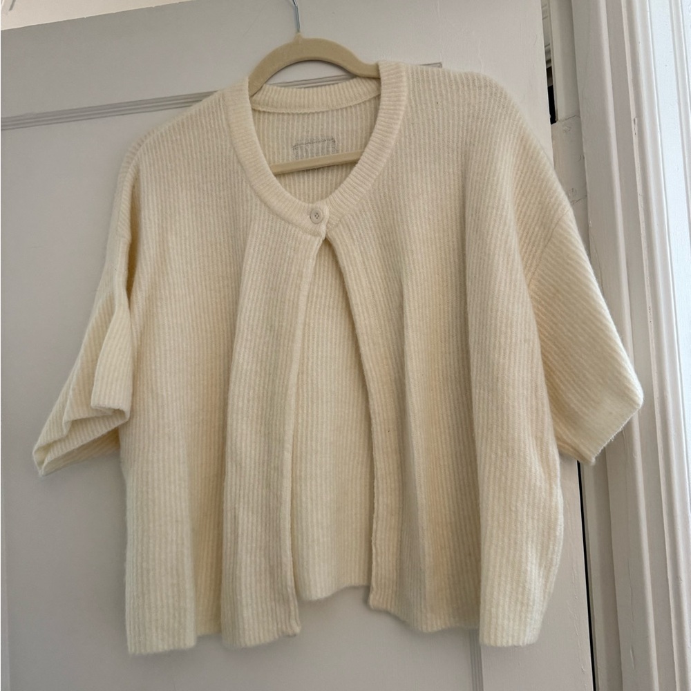 Daily Drills Cream Cardigan Sweater